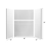 32-in X 60-in X 78-in Soild Surface Shower Wall Panel Kit , Quick Install Shower Surrounds, Without Shower Niche, Matte White Finish