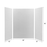 32-in X 60-in X 96-in Soild Surface Shower Wall Panel Kits , Quick Install, Cuttable Shower Surrounds, Staggered Brick Pattern, Matte White Finish