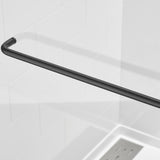 60"W x 60"H Bathtub Glass Sliding Shower Tub Door, 1/4 in.  Clear Glass, Framed Bypass Double Sliding Tub Glass Door, Matte Black Finish