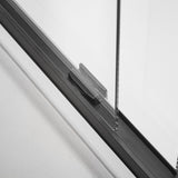 Framed Sliding Shower Door 56"-60"W x 75"H, Bypass Double Sliding Glass Door with 1/4"(6mm) Clear Glass, Matt Black Finish