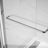 Framed Sliding Shower Door 56"-60"W x 75"H, Bypass Double Sliding Glass Door with 1/4"(6mm) Clear Glass, Chrome Finish