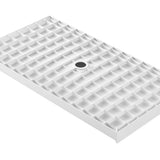 60'' L x 34'' W x 4'' H Shower Base with Center Drain, Non-Slip Single Threshold Rectangle Shower Pan In White, Stainless Steel Drain Cover Included